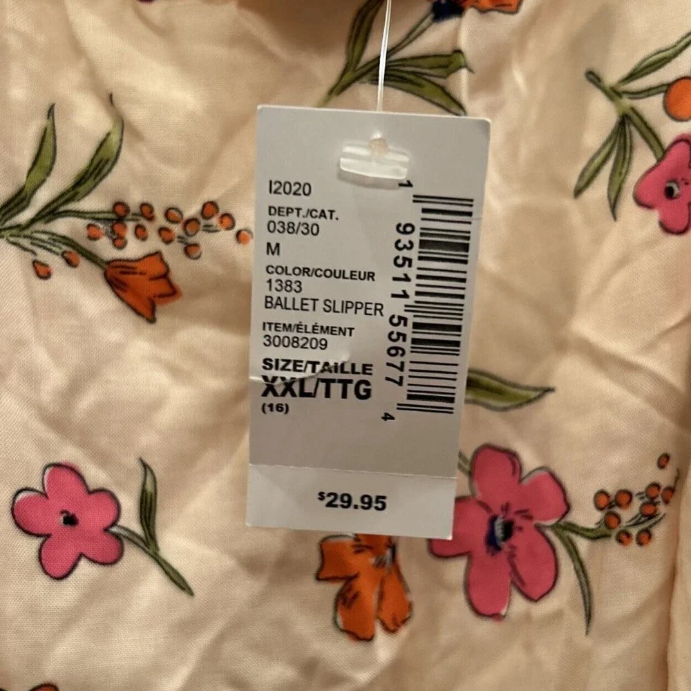 The CHILDRENS PLACE Girls Off The Shoulder Romper Peach Pink Floral  Size 16 NEW